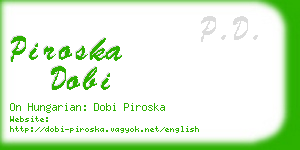 piroska dobi business card